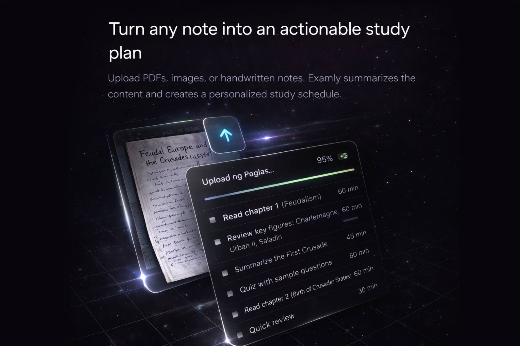 Study notes that feel like a real notebook.